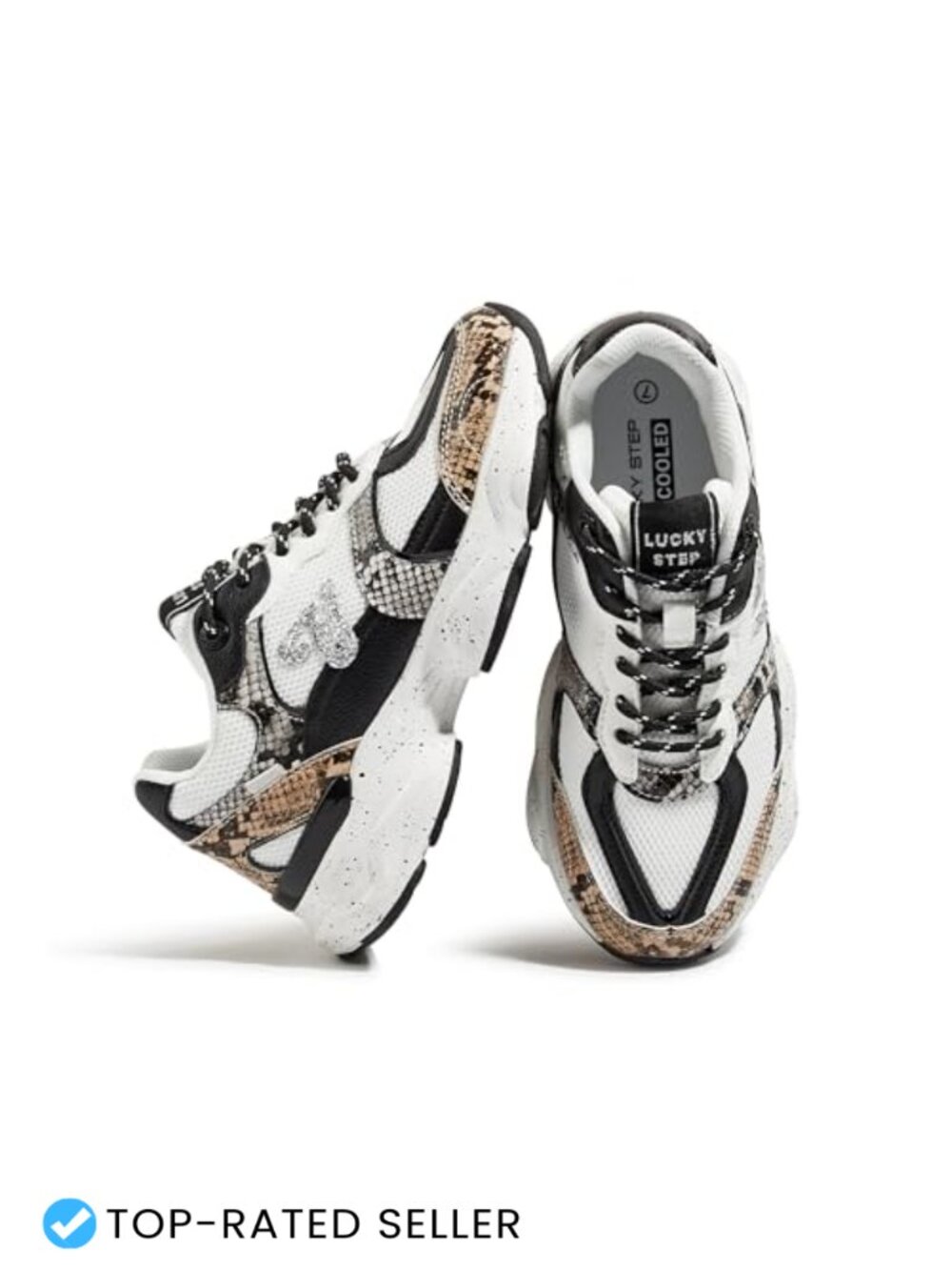 Women's Mesh Athletic Walking Sneakers with Glitter Accents Lace-Up